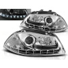 SEAT IBIZA 6L 02-08 - predné chrom svetlá s LED svietením