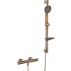 Hansa Prisma Sprchový set s termostatom, 3 prúdy, brúsený bronz 4813042181