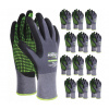 Záhradné oblečenie - 12 párov Stalco Nitril Flex bodky spandex rukavice Veľkosť 8 (12 párov spandexových rukavíc STALCO Nitrile Flex Dots veľkosti 8)