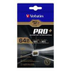 Verbatim pamäťová karta micro SDXC Pro+, 64GB, micro SDXC, 44034, UHS-I U1 (Class 10), s adaptérom