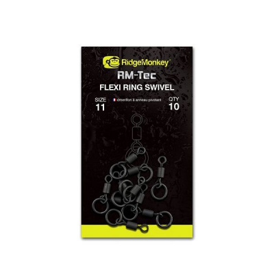 RidgeMonkey RM-Tec Flexi Ring Swivel Veľkosť 11 10 ks