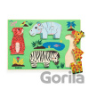 Zvieratká savany (Coucou Tiger): Puzzle vkladacie drevené - Djeco