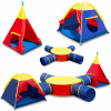 DETSKÝ STAN TIPI DOMČEK PRE ZÁHRADNÝ DOMČEK WIGWAM + TUNNEL 7v1 SET (DETSKÝ STAN TIPI DOMČEK PRE ZÁHRADNÝ DOMČEK WIGWAM + TUNNEL 7v1 SET)