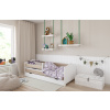 BabyBeds Detská posteľ EMMA srdiečka Farebné prevedenie: Dub, Velikost postele: 160x80 cm, Úložný priestor k posteli: Áno, s úložným priestorom