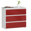 Ak furniture Komoda CL3 60 cm biela/červená