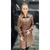 Max Original Leather Dámsky kožený kabát 1366 r/brown - Brown - S