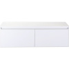 Kúpeľňová skrinka pod umývadlo Sanox Frozen biela vysoko lesklá 140,2 x 43,6 x 45 cm
