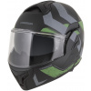 CASSIDA prilba MultiFlip Korp 2026, čierna matná/zelená/sivá, veľkosť L