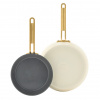 GreenPan Sada 2 nepriľnavých keramických panvíc Stanley Tucci 20 + 26 cm, krémová CC007807-004