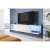Cama Meble Tv stolík SKY, biely/biely lesk