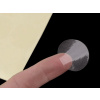 Samolepiace kolieska transparentné Ø2,5; 3 a 3,5 cm - (Ø3,5 cm, 28 ks) transparent (10 karta)