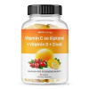 MOVit Vitamín C 1200 mg so šípkami + Vitamín D + Zinok Premium 90 tabliet