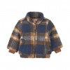 DIRKJE Bunda prechodná na zips károvaný vzor hnedá /modrá chlapec veľ.80 Q52739-35-080