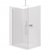 CERANO - Sprchová zástena Walk-in Onyx Top Round Ľ/P - 8 mm - guľatá vzpera - chróm, transparentné sklo - 70x200 cm