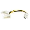 PREMIUMCORD Redukcia napájacia 5.25'' Molex-6 pin pre graf.karty KN-9