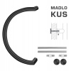 MPkovania FT - MADLO kód K16 Ø 30 mm UN ks Rozteč madla: 350 mm, Rozmer profilu madla: Ø 30 mm, Dĺžka: 380 mm