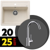 BLANCO SET 07-B 25 LEGRA 6 biela soft + MIDA chróm