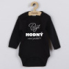 Detské body s potlačou New Baby Být hodný..... Čierna 68 (4-6m)