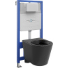 Mexen Rico súprava pre podomietkový WC rám Fenix Slim s WC misou, čierny mat - 6103372XX85