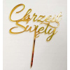 Topper plexisklo zlaté zrkadlo krst svätý 4