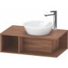 DURAVIT D-Neo závesná skrinka pod umývadlo na dosku Compact, 1 otvorená priehrada vľavo, 800 x 480 x 260 mm, orech prírodný, DE493807979