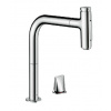 Hansgrohe M71 - Drezová batéria M7120-H200 s výsuvnou spŕškou, 2-otvorová inštalácia, sBOX, chróm 73818000