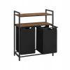 Vasagle Bergen 2 x 46 l čierný/hnedý BLH211B01