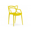 Textilomanie Žltá plastová stolička KATO