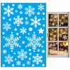 Vianočné nálepky, dekorácie na okno, sklo, snehové vločky, 48 ks