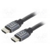 Cable HDMI 2.0 HDMI plug,both sides polyamide 5m black 28AWG
