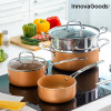 Sada hrncov s naparovačom Copper-Effect InnovaGoods (6 častí)