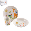 Detská porcelánová jedálenská sada ŽIRAFA 3 ks - ORION