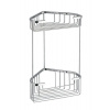Gedy SMART dvojposchodová rohová police 200x325x151mm, chróm 2482