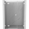 Mexen Lunar sprchové dvere výklopné ľavé 150 cm, transparentné, biele - 834S-150-050-20-00-L Mexen Lunar sprchové dvere výklopné ľavé 150 cm, transparentné, biele - 834S-150-050-20-00-L