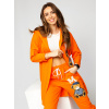 Oranžový dámsky mikinovy kardigan s kapucňou Bolf 81716