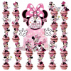 TOPPERY NA BÁBOVKY 24 + 1 veľký TOPPER NA TORT Myška MINNIE