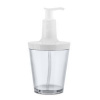 FLOW dávkovač na mýdlo, mýdlenka bílá Organic 250ml KOZIOL (barva-bílá Organic, nádoba transparentní čirá)