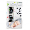 T-tomi Baby set bambusová osuška hearts / srdíčka pink / růžová 338 Black hearts