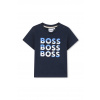 Detské bavlnené tričko BOSS J52113.67.81 tmavomodrá 81