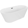 Mexen Flavia, voľne stojaca vaňa 150 x 75 cm, biela, čierny matný prepad, 54031507500-70