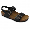 Leon 4303 Dámske zdravotné korkové sandále 38 - 24,5cm, čierna, 2,0 cm
