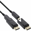 Kábel DisplayPort mini M/M 40m, 8K@60Hz, DP v1.4, 32.4Gbit/s, jednosmerný, optický, + adapéry na DP