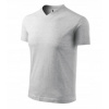 V-neck 102 Unisexové tričko bavlna s potlačou dekoltu V svetlošedá melanž 3XL