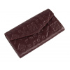 Dámská kožená peněženka majolika vínová s klopou