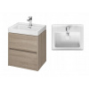 Cersanit Crea, závesná skrinka s umývadlom 50cm, set B113, dub, S801-287