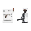 Ascaso Steel DUO PID PLUS, White&Wood + Eureka Mignon Libra 65 All Purpose, CR white