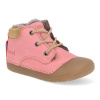 Barefoot dětské zimní boty Koel - Ava Leather Wool Pink růžové
