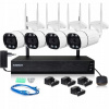 WIFI IP monitorovací set pre domácnosť, kamera 4x EC-5T3IR Kit/NVR4CH/4-5T3IR-A IR20