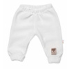 Baby Nellys Pletené dojčenské nohavice Hand Made biele