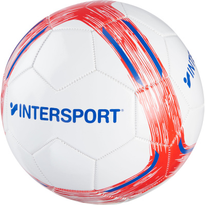 Mini futbalová lopta INTERSPORT Fußball Farba: Bielo - Červená, Veľkosť: 1